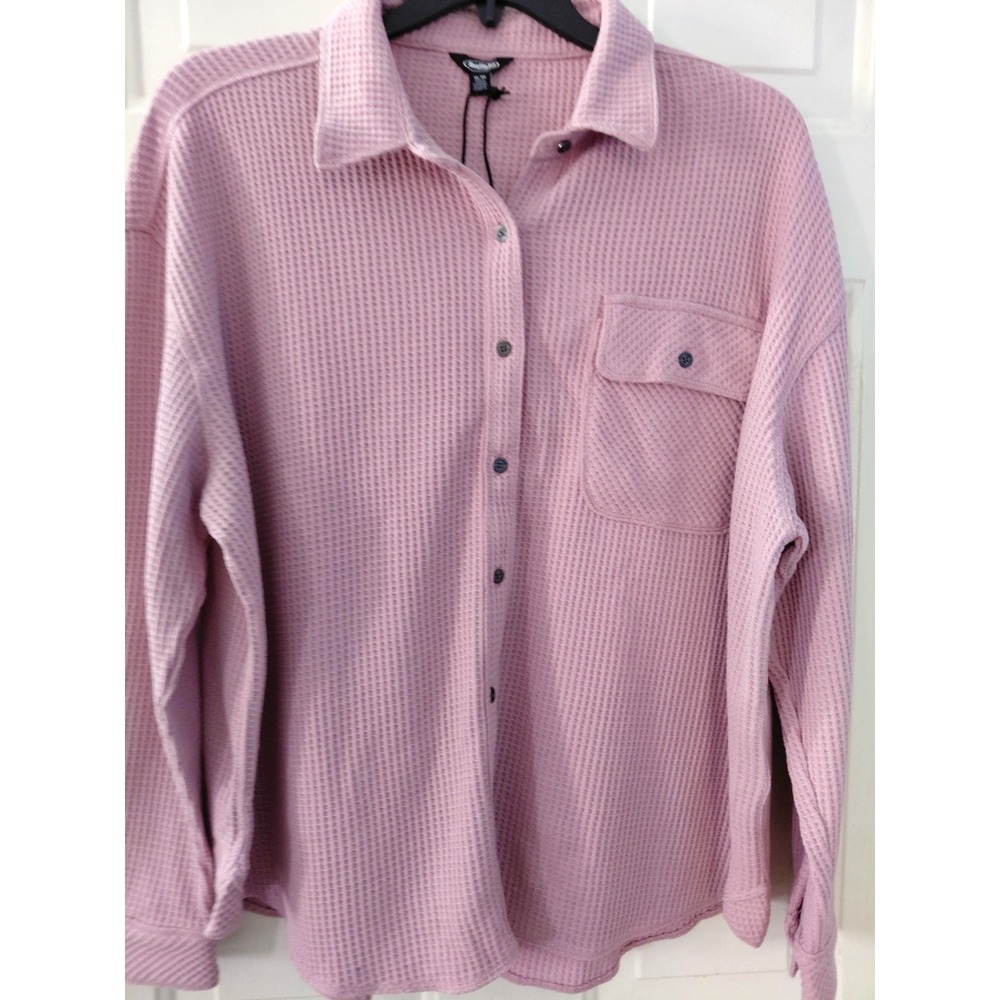 Buffalo Waffle Women's Button Top Pink XL